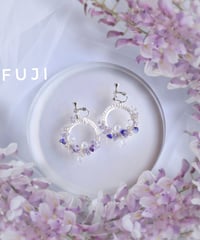 【イヤリング】Flower Wreathe -FUJI-