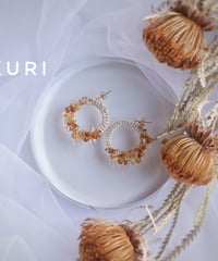 【ピアス】Flower Wreathe -KURI-