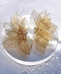 【ピアス】咲いたflowerマスタード