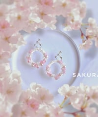【イヤリング】Flower Wreathe -SAKURA-