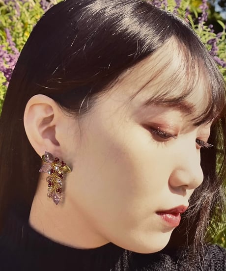 【ピアス】小枝グレープ