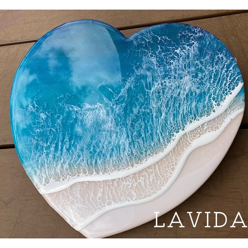 ひなたオーシャンアート　ハートの海　波アート ひなたオーシャンアート ハートの海 波アート ひなた様専用