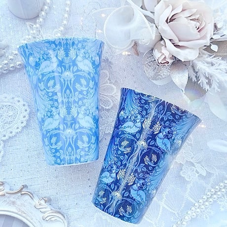【白磁用】孔雀クラシック・ネイビー&ブルー 2色セット（1枚 1,056円)　A3