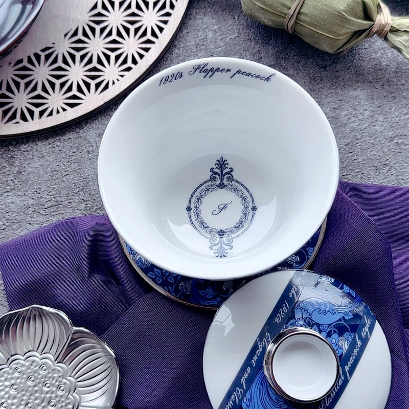 白磁用】孔雀クラシック・ネイビー 転写紙 A3 | Christina Reefa