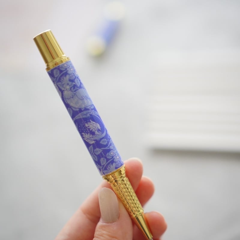 白磁用】孔雀クラシック・ブルー 転写紙 A3 | Christina Reefa