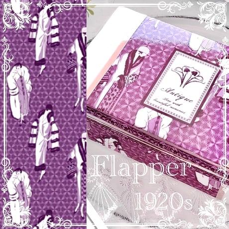 【白磁用】フラッパーコレクション1920s・パープル 転写紙 A3