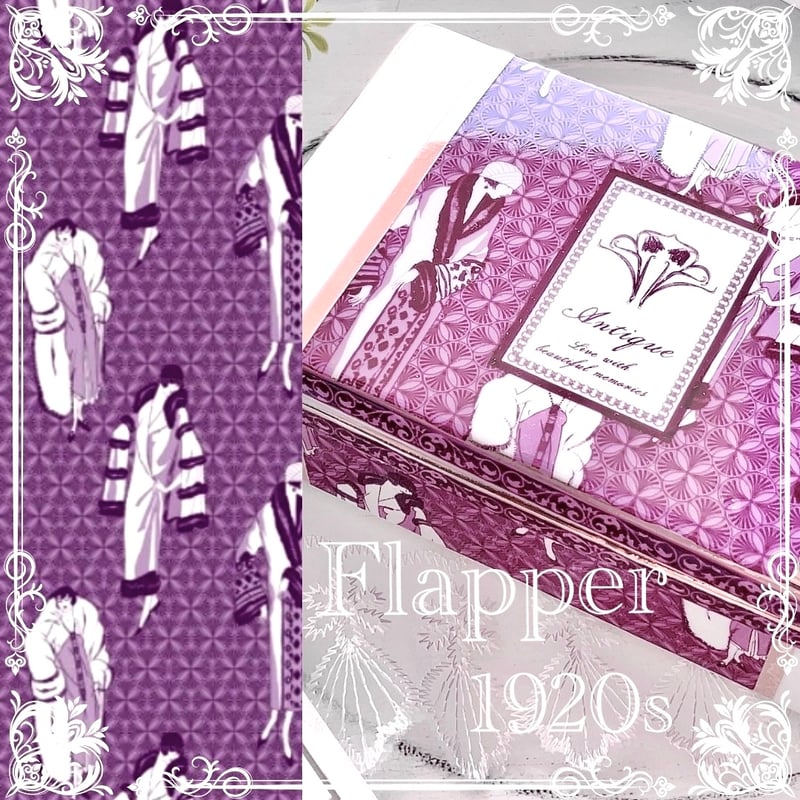 白磁用】フラッパーコレクション1920s・パープル 転写紙 A3