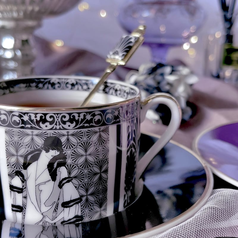 白磁用】フラッパーコレクション1920s・ブラック 転写紙 A3