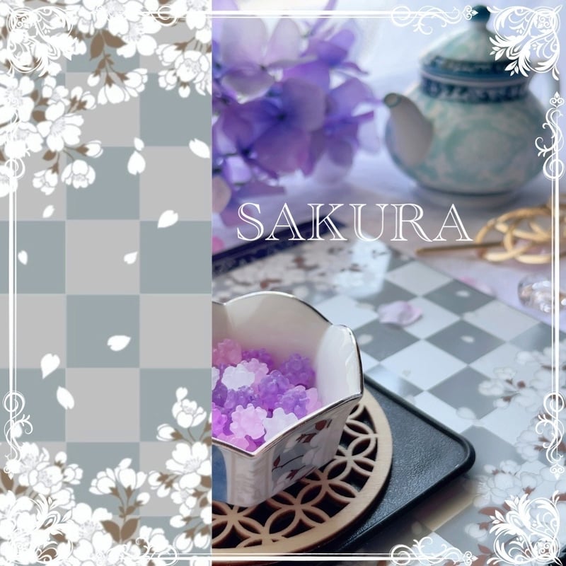 白磁用】 櫻の宴・銀箔風 転写紙 A4 | Christina Reefa