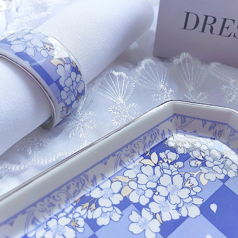 白磁用】櫻の宴 花緑青・瑠璃色 2色セット(1枚 968円) A4