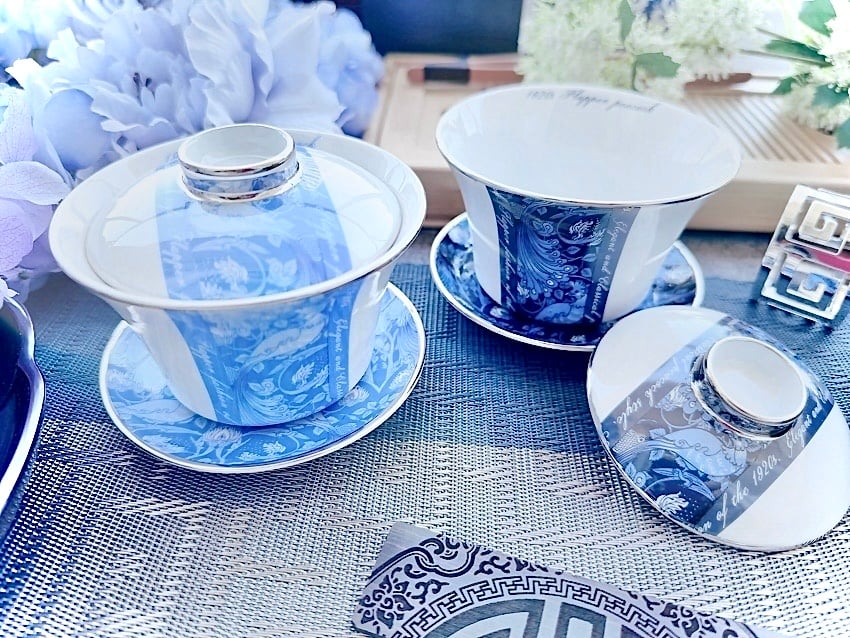 白磁用】孔雀クラシック・ネイビー&ブルー 2色セット（1枚 1,056円) A3