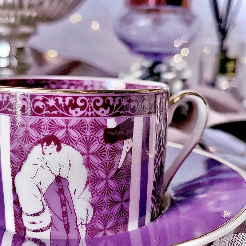白磁用】フラッパーコレクション1920s・パープル 転写紙 A3