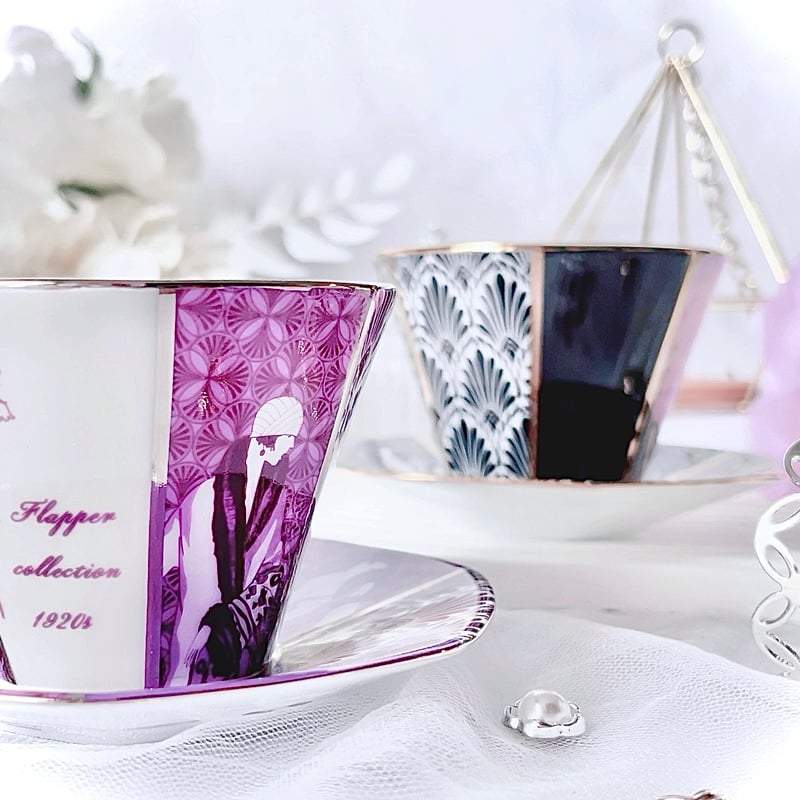 白磁用】フラッパーコレクション1920s・パープル 転写紙 A3