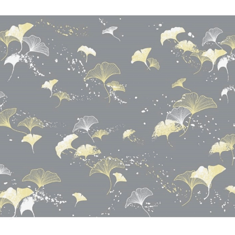 白磁用】和モダンいちょう・銀鼠(ぎんねず) 転写紙 A3 | Christina Reefa