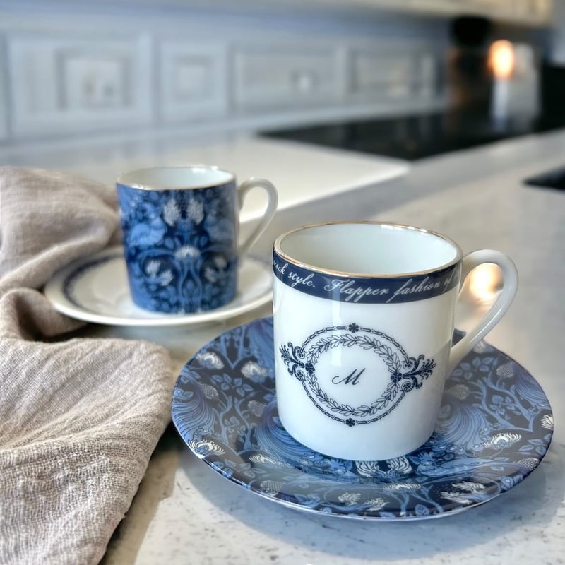 白磁用】孔雀クラシック・ネイビー 転写紙 A3 | Christina Reefa