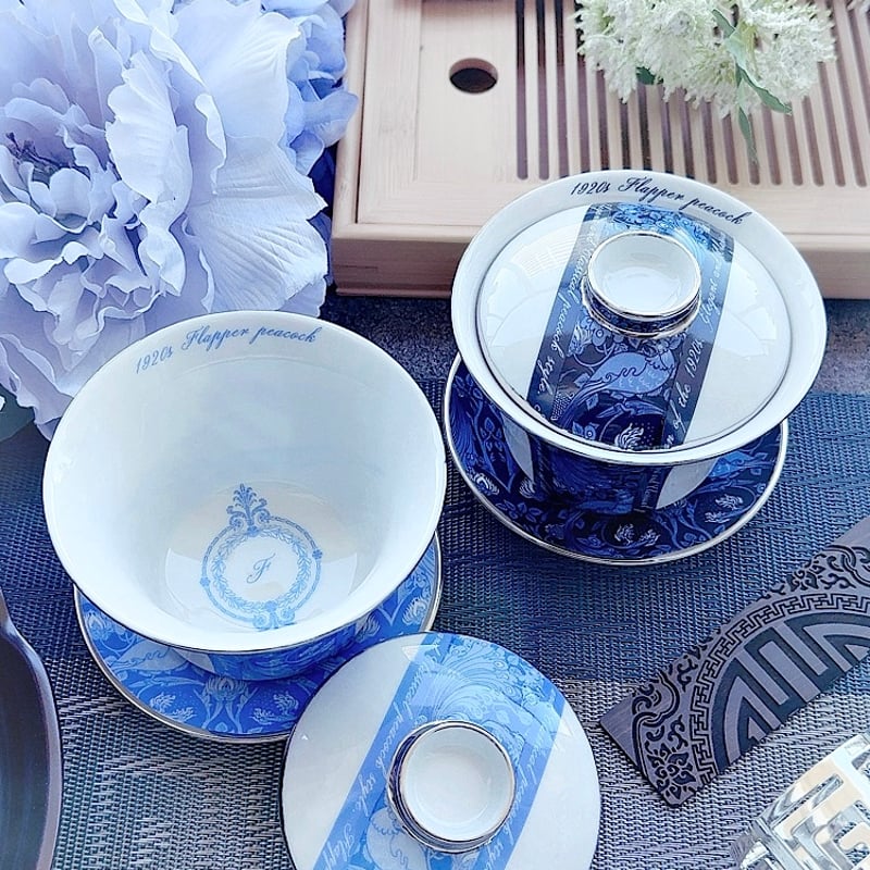 白磁用】孔雀クラシック・ブルー 転写紙 A3 | Christina Reefa