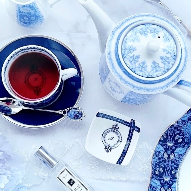 白磁用】孔雀クラシック・ネイビー 転写紙 A3 | Christina Reefa