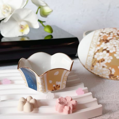 【白磁用】櫻の宴 ・ 金箔風＆銀箔風 2色セット　A4 （1枚968円)