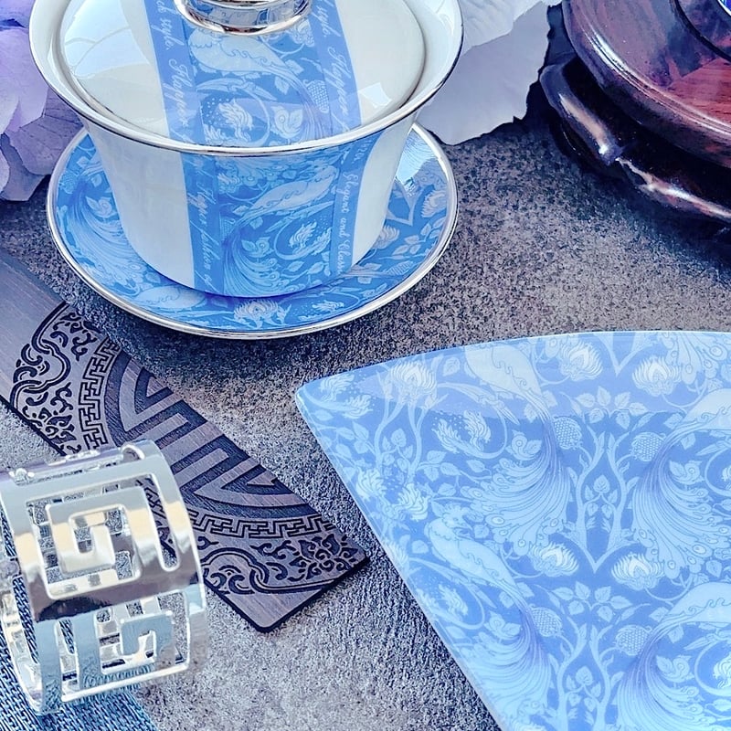 白磁用】孔雀クラシック・ブルー 転写紙 A3 | Christina Reefa