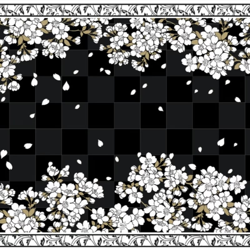 白磁用】櫻の宴 ・ 櫻色＆漆黒 2色セット A4 (1枚968円) | Christ