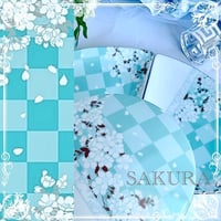 【白磁用】櫻の宴・花緑青 転写紙　A4