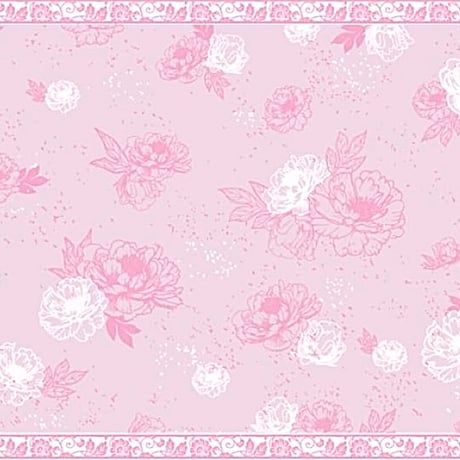 【白磁用】芍薬(しゃくやく)の宵 桃花色(ももはないろ) 転写紙　A4