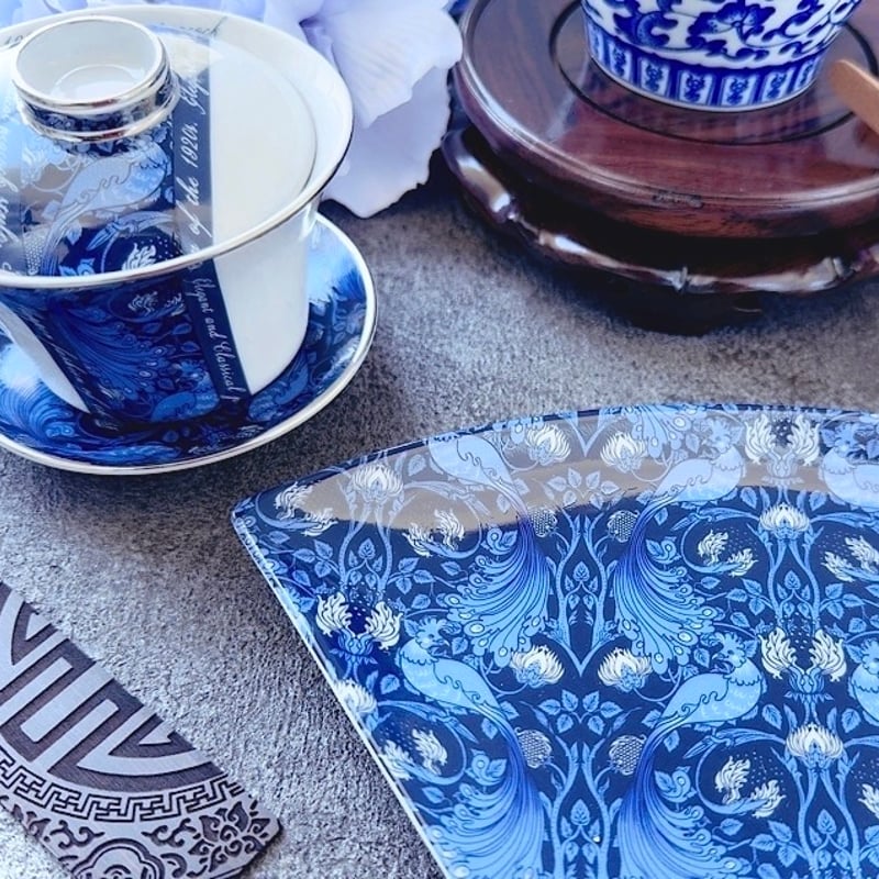 白磁用】孔雀クラシック・ネイビー 転写紙 A3 | Christina Reefa