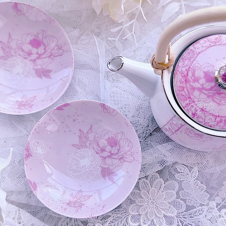 【白磁用】芍薬(しゃくやく)の宵 桃花色(ももはないろ) 転写紙　A4