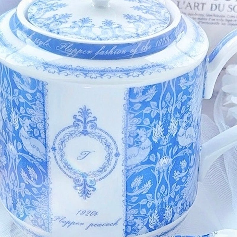 白磁用】孔雀クラシック・ネイビー&ブルー 2色セット（1枚 1,056円) A3