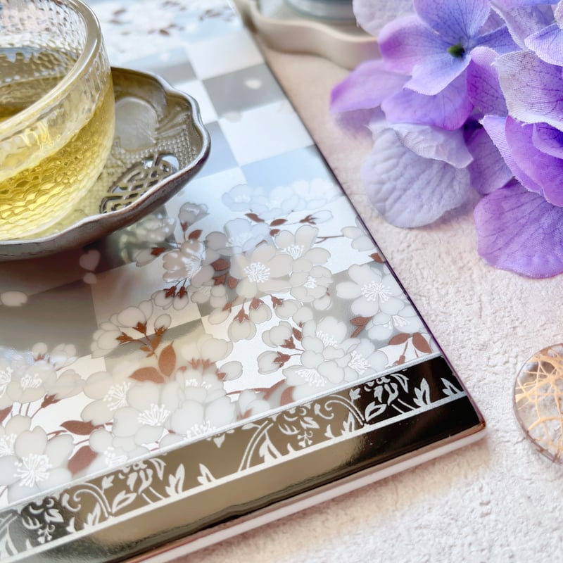 白磁用】櫻の宴 ・ 金箔風＆銀箔風 2色セット A4 （1枚968円) | Christi