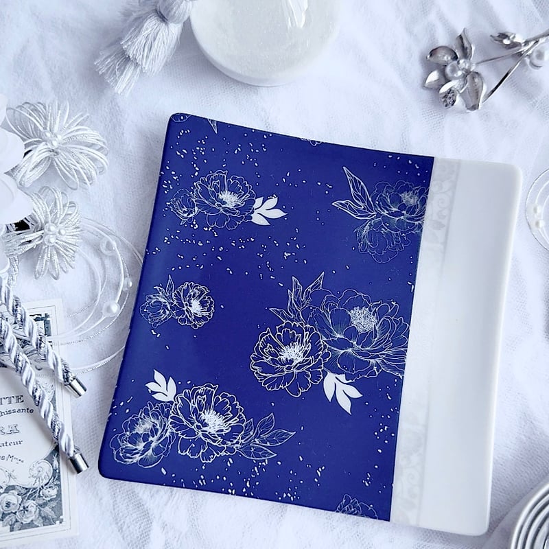 白磁用】芍薬の宵 転写紙 瑠璃紺 A4 | Christina Reefa