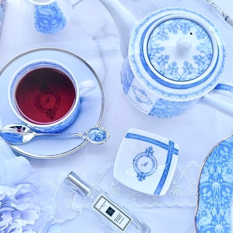 白磁用】孔雀クラシック・ネイビー&ブルー 2色セット（1枚 1,056円) A3