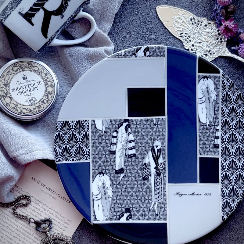 白磁用】フラッパーコレクション1920s・ブラック 転写紙 A3