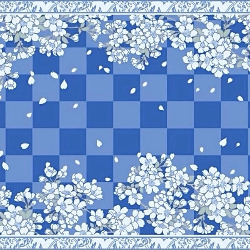 白磁用】櫻の宴・瑠璃色 転写紙 A4 | Christina Reefa