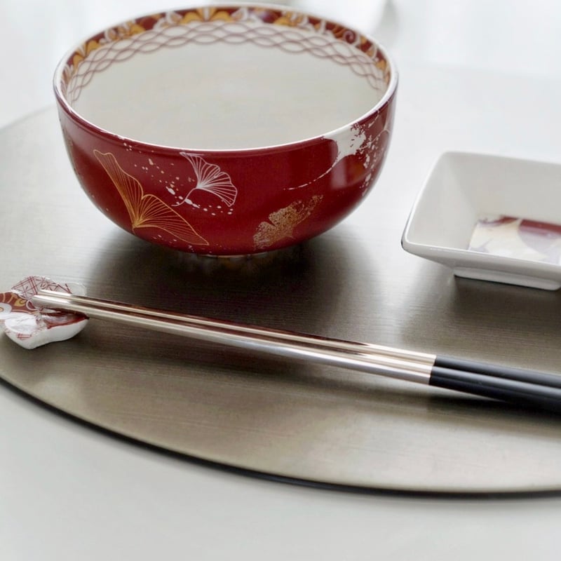 【美品】和モダン漆器椀｜赤花柄×黒地｜お正月・おもてなしに 美品】和モダン漆器椀｜赤花柄×黒地｜お正月・おもてなしに 美