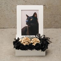 高級 造花　ペット供養　メモリアルフォトスタンド供花1〈一点もの〉