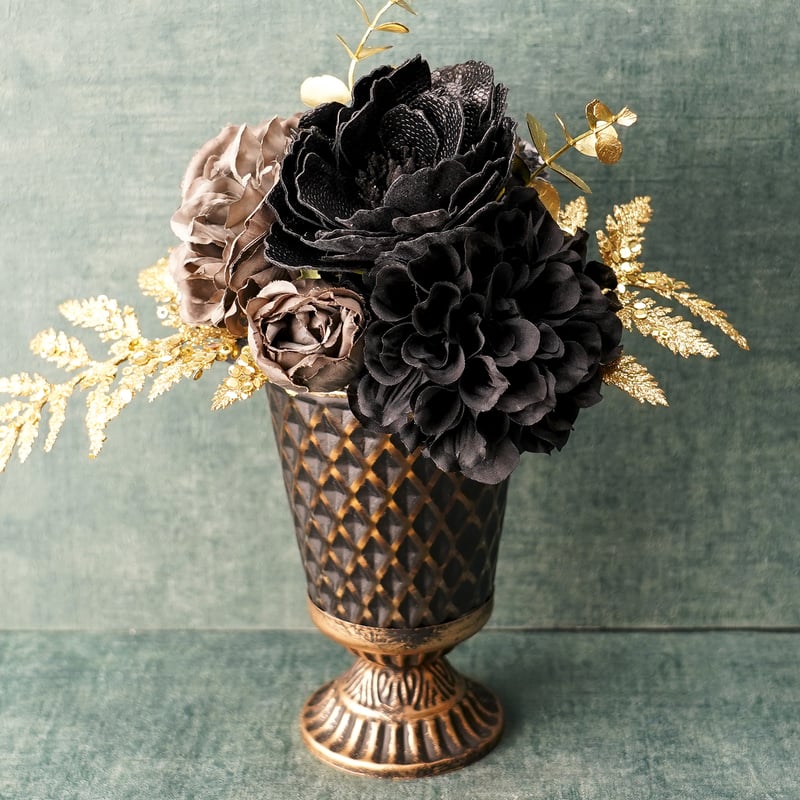 豪華な造花スタンド花 ゴールド器付き 造花 スタンド花」の人気商品