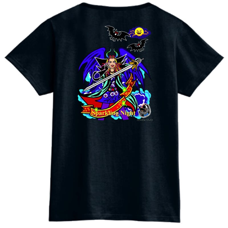 地獄王の娘シンシアⅡ：PrintstarTシャツレディース(黒) | ダークン