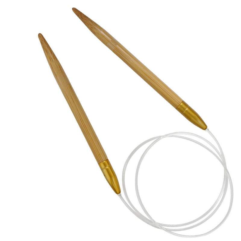 やまと 輪針 80cm 7mm 編み針 竹製 超極太毛糸用 ハンドメイド 国産