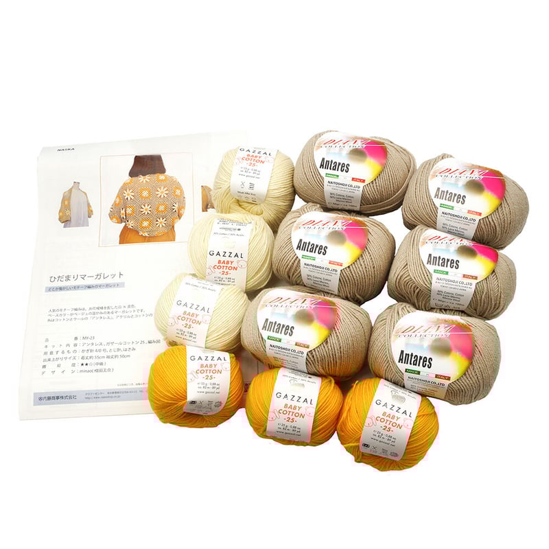 手編みマーガレット 大至急プロジェクト「ギンガリネンのマーガレット」完成