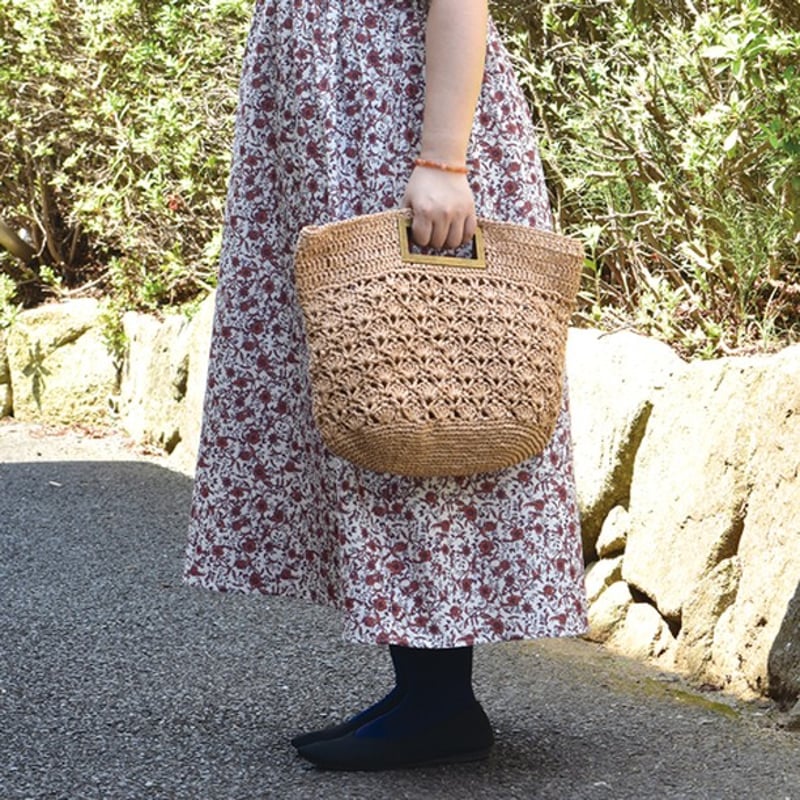 マニラヘンプヤーンのハンドバッグ 編み物キット | WISTERIA 手作りのお店