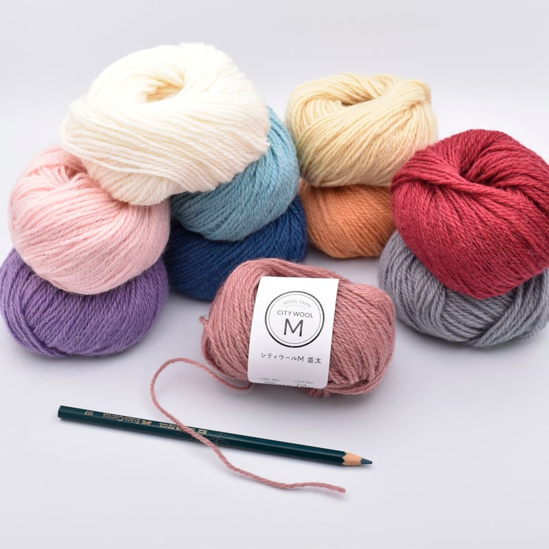 【美品】ウール100%ニットタイ　8.0cm幅　3本セット SALE】 シティウール M CITY WOOL M （5玉セット） | WISTERIA