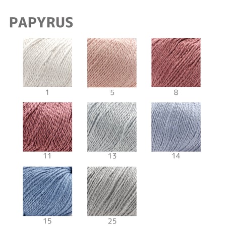 数量限定★在庫限り】パピルスPAPYRUS　50ｇ約120m　手編み糸　並太  シルク混　春夏　オールシーズン　トルコ製