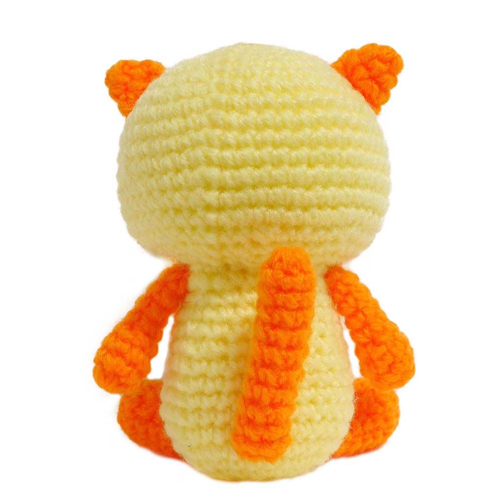 ハンドメイドあみぐるみ花芋Cオレンジ、イエロー ハンドメイドあみぐるみ花芋Cオレンジ、イエロー