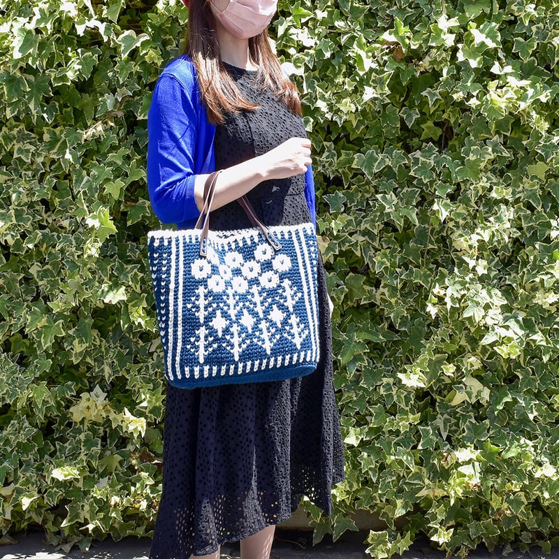 ポンポンマアムのメリ細編バック 編み物キット | WISTERIA 手作りのお店