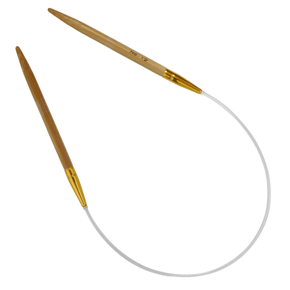 やまと 輪針 40cm 7～10mm 編み針 竹製 超極太毛糸用 ハンドメイド