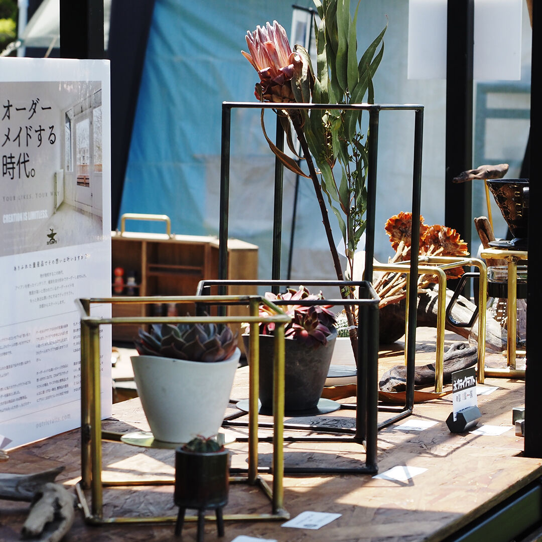 スクエアポッドスタンド（アイアンロング01） | OUTIL CRAFTS【ウティ