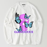 SKIMASK BUTTERFLY LONG T shirt（White）