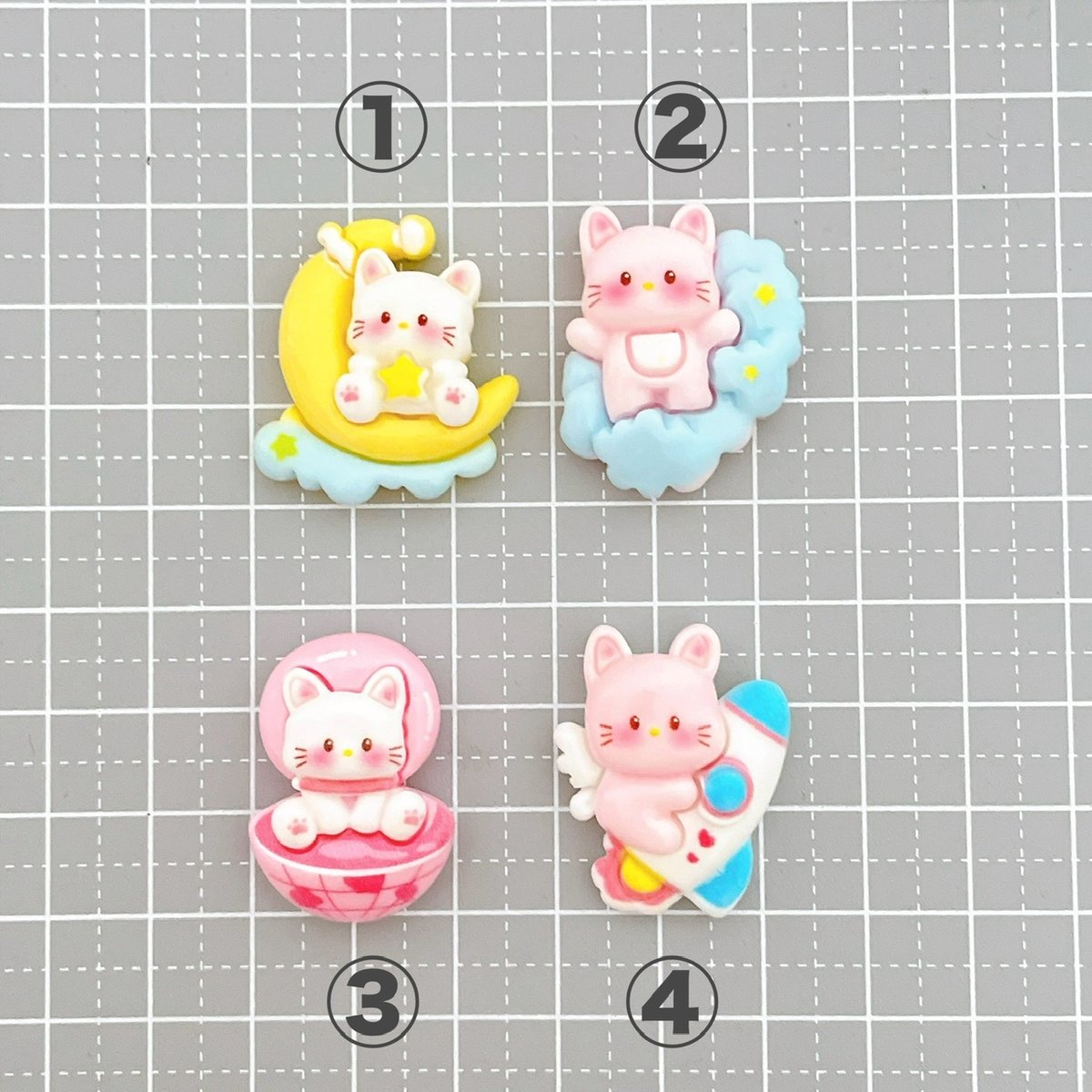 ほわほわねこちゃん(*˘︶˘*) 小さなお友達✿猫 4個】ほわほわねこちゃん【410】 | Bubwell ~Hand craft~