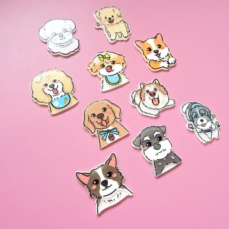 【2枚・10枚】わんちゃんプレート【802】